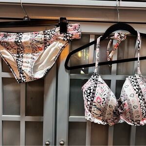 Victoria's Secret Black and White Bikini Swimwear